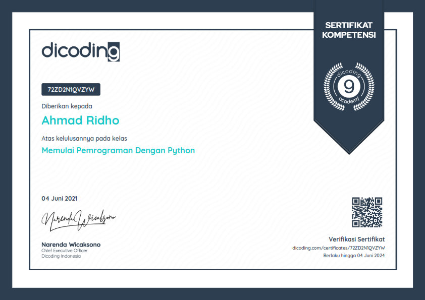 Dicoding Python Programming